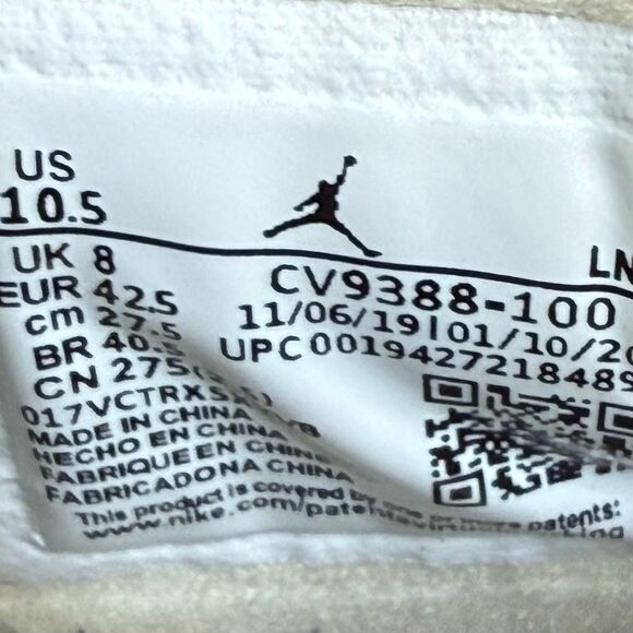 Jordan 4 SP x Off-White Mid Sail  sneaker shoes women’s size 10.5 ( men’s 8.5-9) - Picture 10 of 11